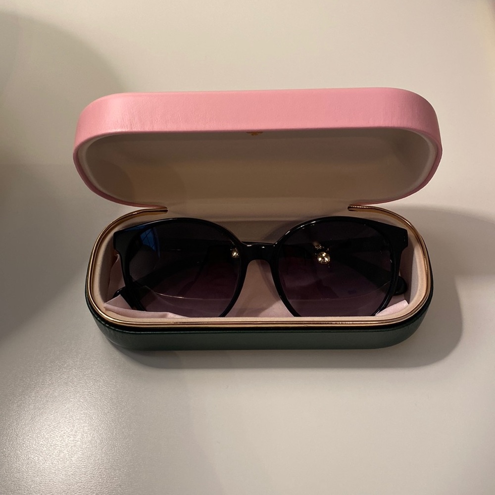 Kate Spade New York Black Hello Sunshine Sunglasses with Case and Cleaning Cloth - Picture 9 of 13